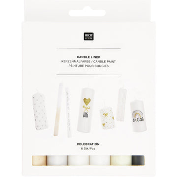 Candle Liner Kerzenmalfarbe Set Celebration 6 Stück à 30ml