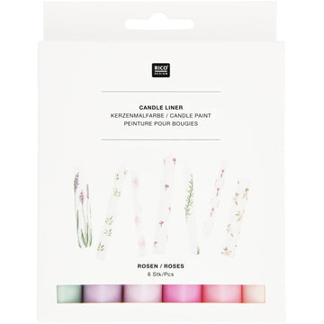 Candle Liner Kerzenmalfarbe Set Roses 6 Stück à 30ml