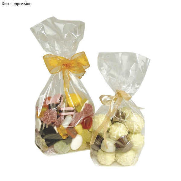 Geschenk-Bodenbeutel transparent unbedruckt 10 Stück - verschiedene Größen