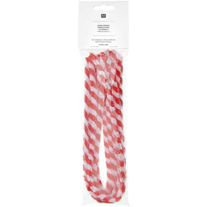 Chenillendraht Pfeiffenputzer rot weiß 50cm 10 Stück