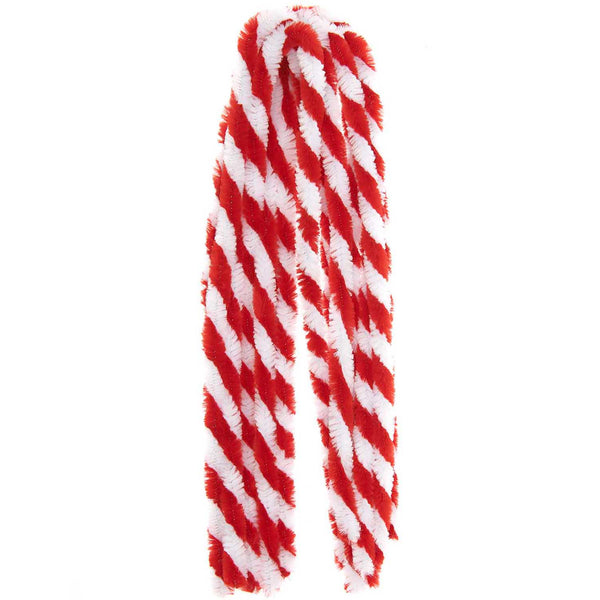 Chenillendraht Pfeiffenputzer rot weiß 50cm 10 Stück