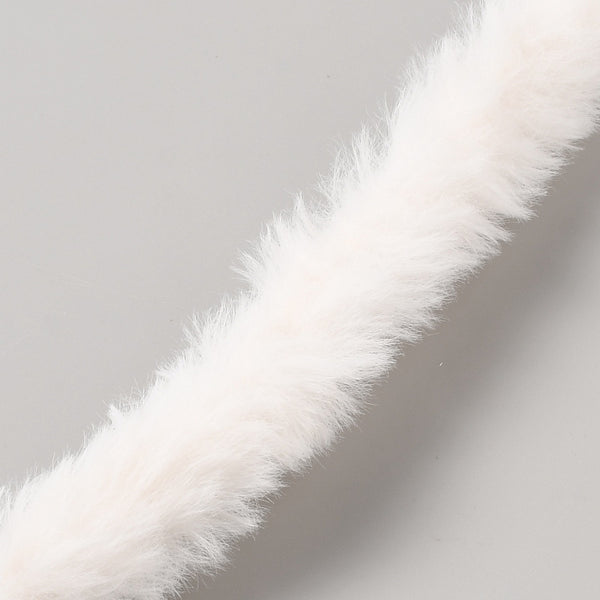 Chenilledraht Plüschstäbchen mit Drahtkern schneeweiß 1m lang Ø 27 mm 1 Stück