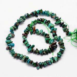 Chrysokoll Edelstein-Splitterkette grün 4-8mm 35cm Strang