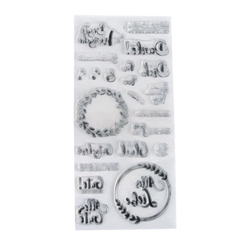 Clear Stamps - Viele Wünsche 97x205mm 22 Motive 1Bogen