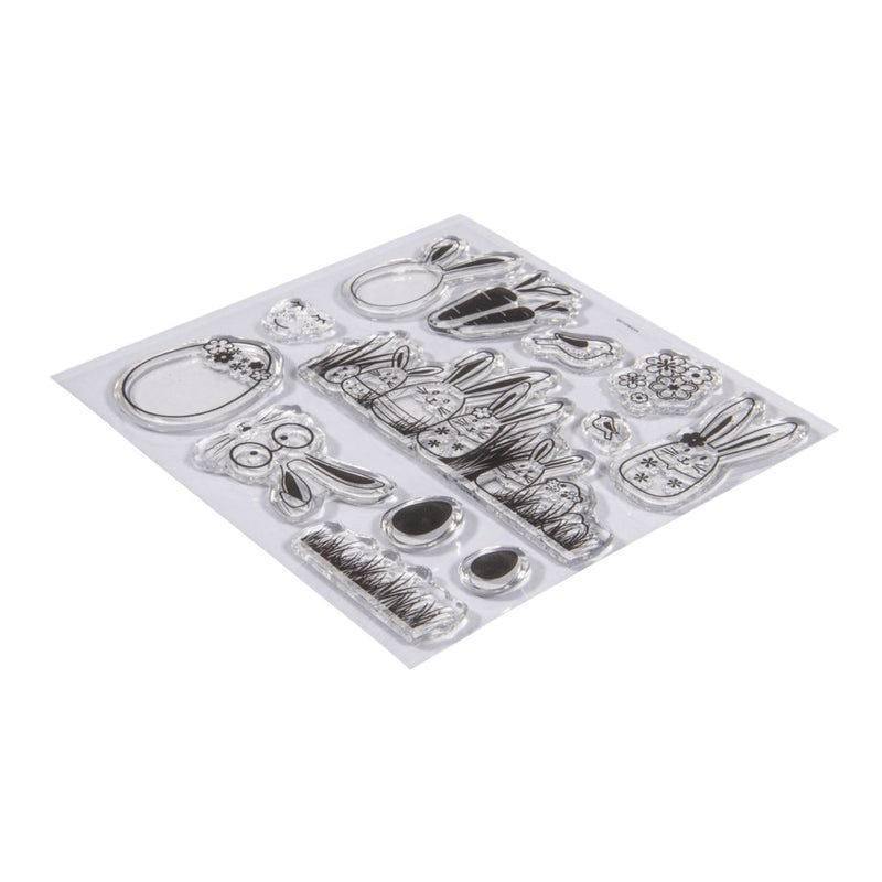 Clear Stamps Hasenfamilie 102,5x97mm 13 Motive 1Bogen