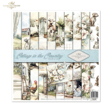 Cottage in the Country Scrapbooking Papier-Set 200 g/m² 310x320 mm 11 Bögen
