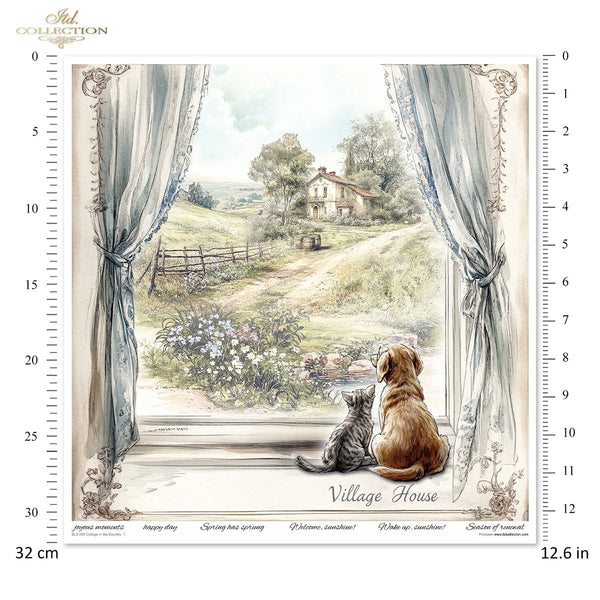 Cottage in the Country Scrapbooking Papier-Set  200 g/m2 310x320 mm 11 Bögen