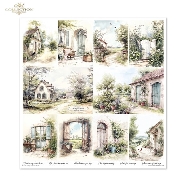 Cottage in the Country Scrapbooking Papier-Set  200 g/m2 310x320 mm 11 Bögen