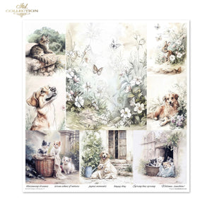 Cottage in the Country Scrapbooking Papier-Set  200 g/m2 310x320 mm 11 Bögen