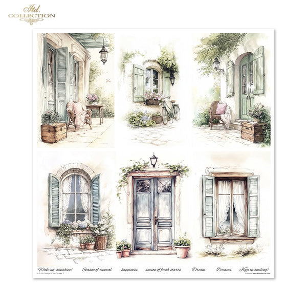 Cottage in the Country Scrapbooking Papier-Set  200 g/m2 310x320 mm 11 Bögen