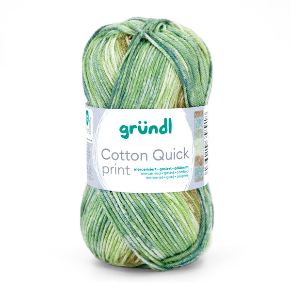 Gründl Cotton Quick Print NEUE FARBEN 2026 Baumwollgarn multicolor 50g 125m