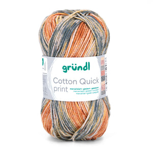 Gründl Cotton Quick Print NEUE FARBEN 2026 Baumwollgarn multicolor 50g 125m