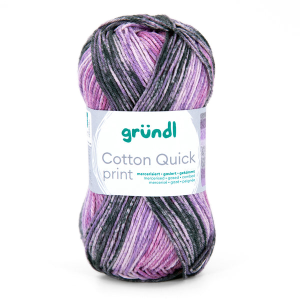 Gründl Cotton Quick Print NEUE FARBEN 2026 Baumwollgarn multicolor 50g 125m