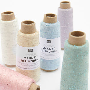 Creative Make It Blümchen Beilaufgarn mit Pailletten 25g 375m