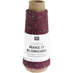 Creative Make It Blümchen Beilaufgarn mit Pailletten 25g 375m