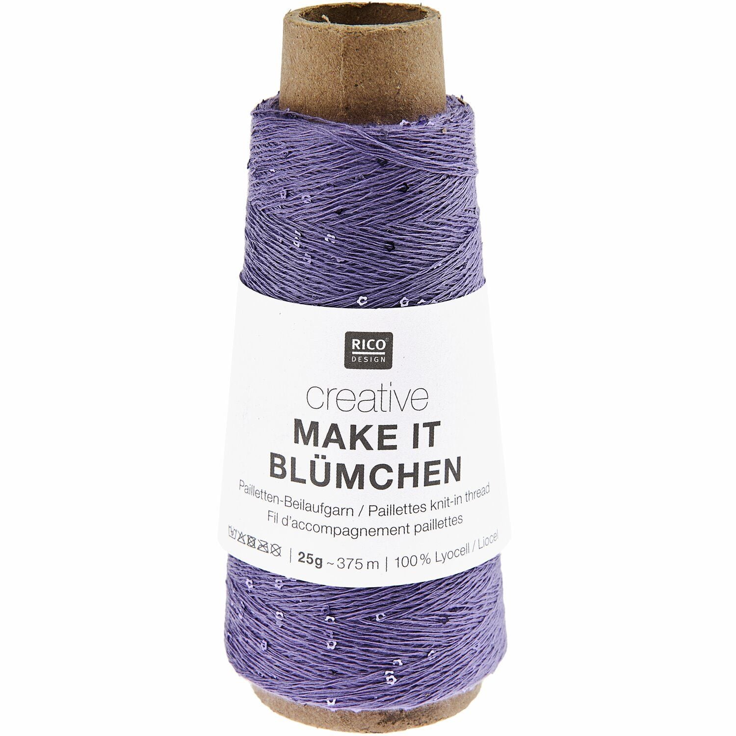 Creative Make It Blümchen Beilaufgarn mit Pailletten 25g 375m