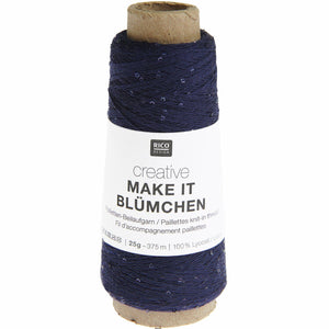 Creative Make It Blümchen Beilaufgarn mit Pailletten 25g 375m