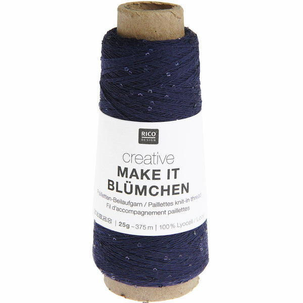 Creative Make It Blümchen Beilaufgarn mit Pailletten 25g 375m