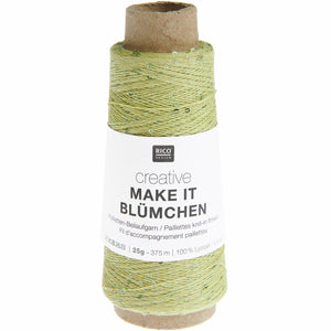 Creative Make It Blümchen Beilaufgarn mit Pailletten 25g 375m