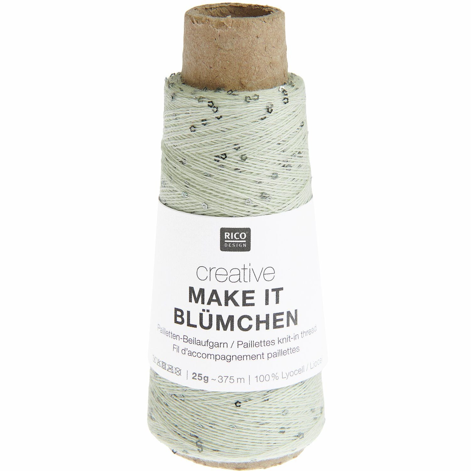 Creative Make It Blümchen Beilaufgarn mit Pailletten 25g 375m