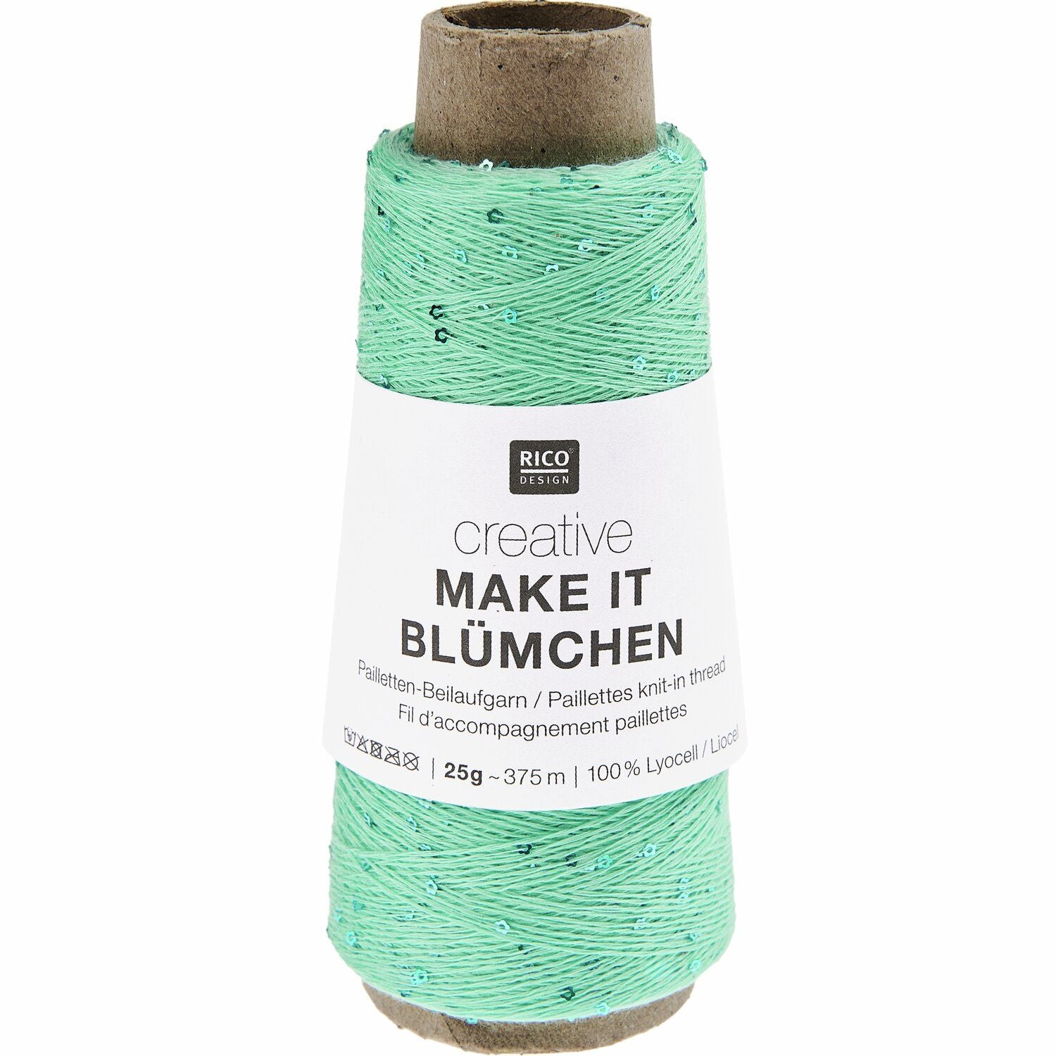 Creative Make It Blümchen Beilaufgarn mit Pailletten 25g 375m