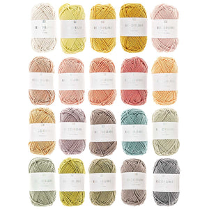 Ricorumi Baumwollgarn 20 Farben Set 100% Baumwolle á 25g / 57,5m 20 Knäuel