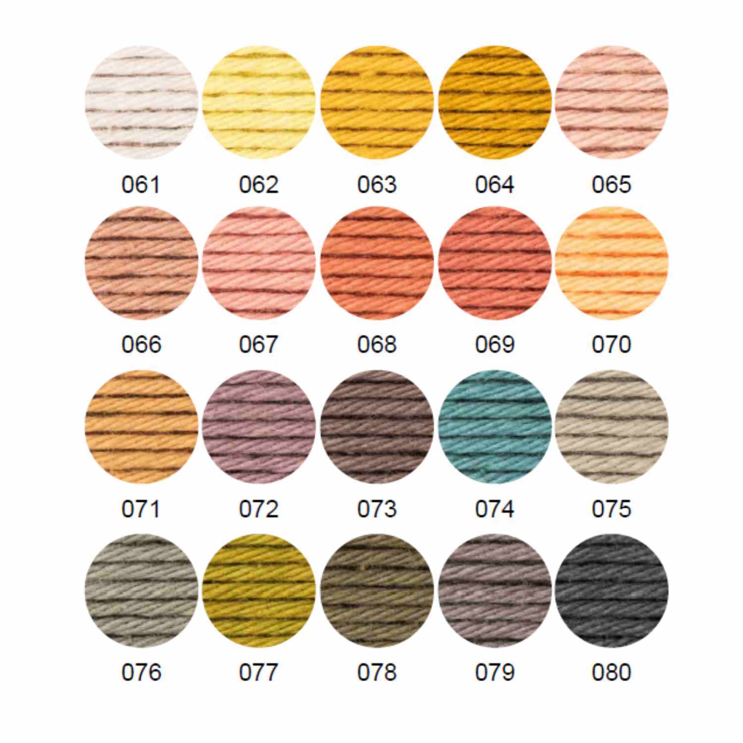 Ricorumi Baumwollgarn 20 Farben Set 100% Baumwolle á 25g / 57,5m 20 Knäuel