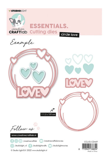 Creative Craftlab Essentials Stanzschablonen-Set Cirkel Love