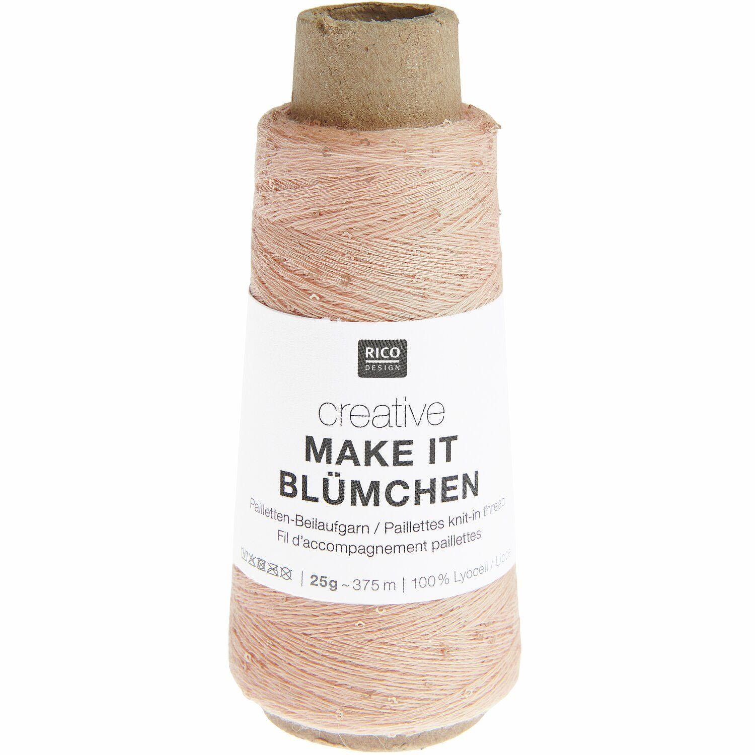 Creative Make It Blümchen Beilaufgarn mit Pailletten 25g 375m