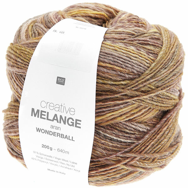 Rico Creative Melange Aran WONDERBALL Wolle 200g / 640m