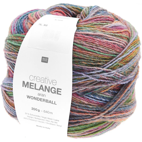 Rico Creative Melange Aran WONDERBALL Wolle 200g / 640m