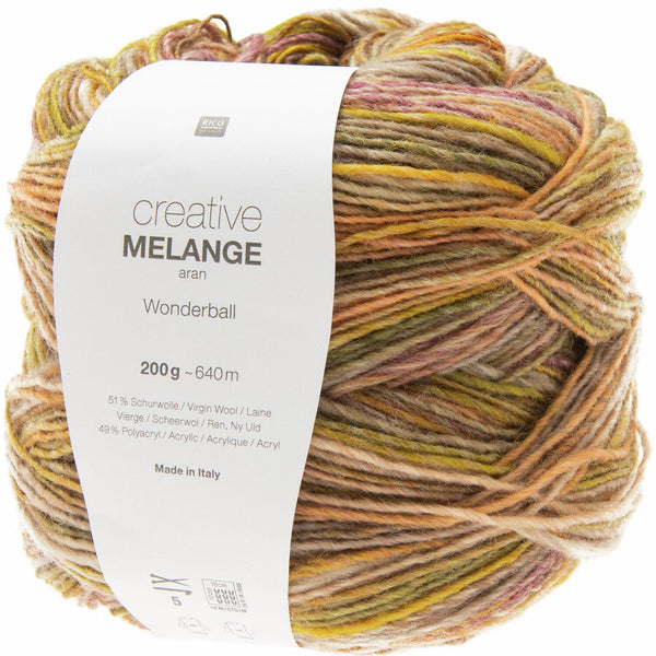 Rico Creative Melange Aran WONDERBALL Wolle 200g / 640m