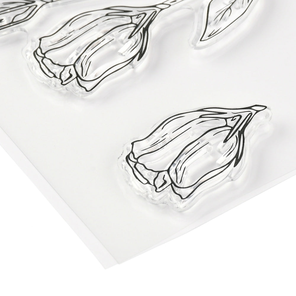 Silikonstempel, Clear Stamp Rose Lisanthus