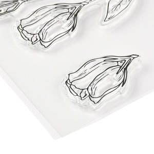 Silikonstempel, Clear Stamp Rose Lisanthus