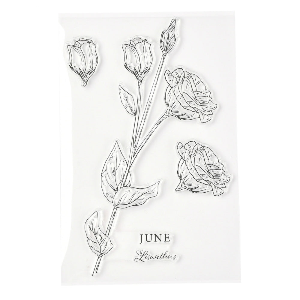 Silikonstempel, Clear Stamp Rose Lisanthus