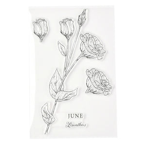 Silikonstempel, Clear Stamp Rose Lisanthus