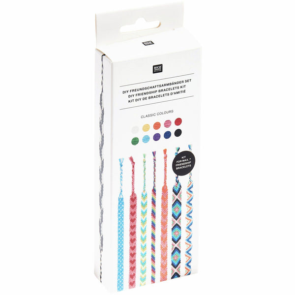 DIY Freundschaftsarmbänder Set 100 % Baumwolle 10 x Knüpfgarn