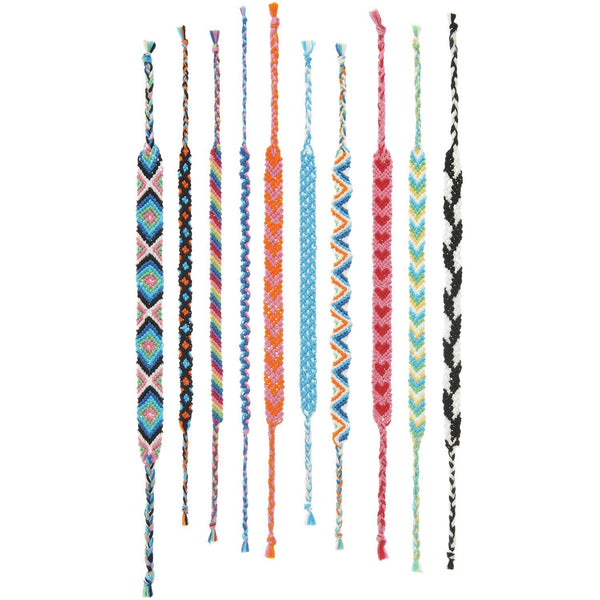 DIY Freundschaftsarmbänder Set 100 % Baumwolle 10 x Knüpfgarn