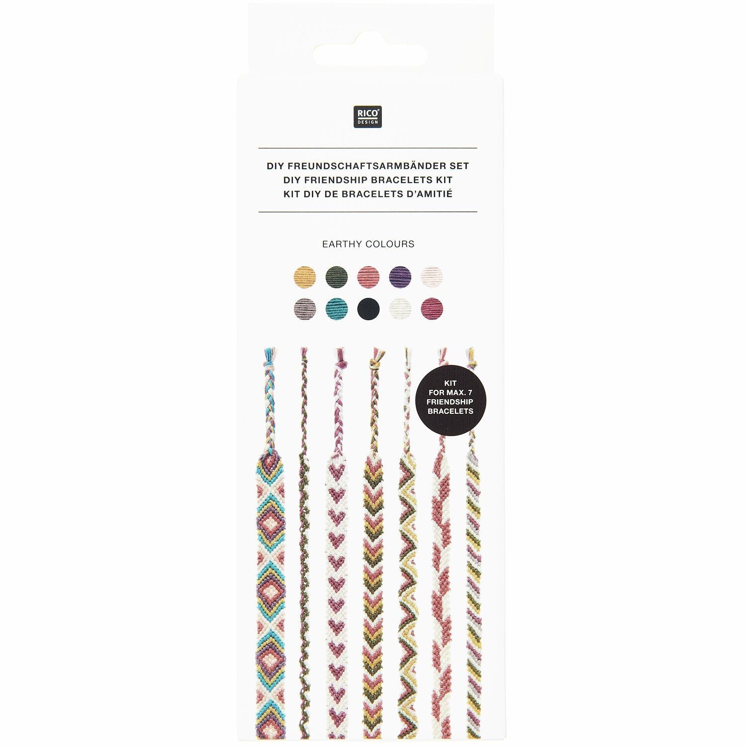 DIY Freundschaftsarmbänder Set 100 % Baumwolle 10 x Knüpfgarn