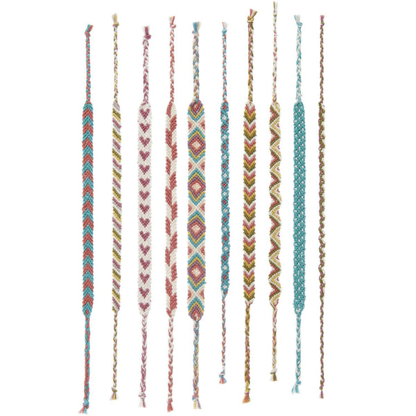 DIY Freundschaftsarmbänder Set 100 % Baumwolle 10 x Knüpfgarn
