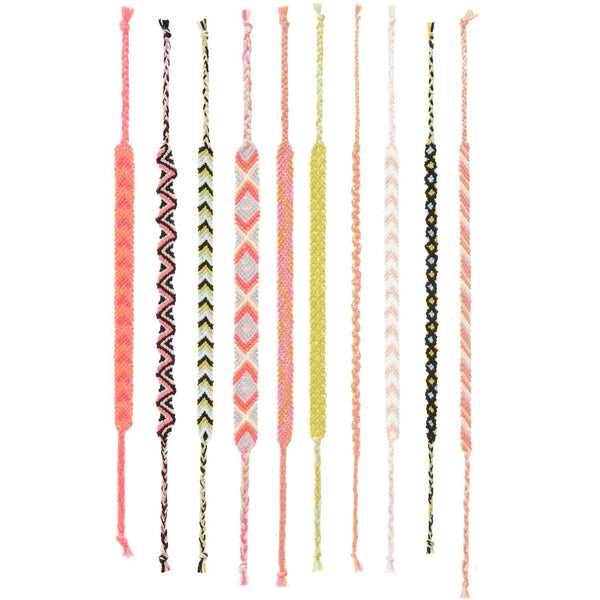 DIY Freundschaftsarmbänder Set 100 % Baumwolle 10 x Knüpfgarn