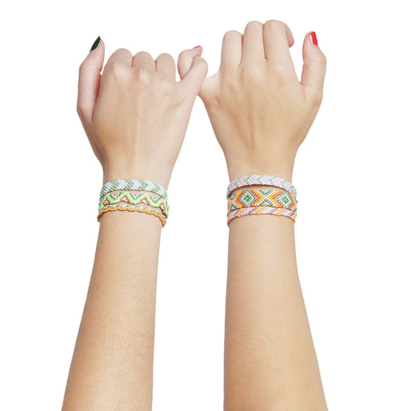 DIY Freundschaftsarmbänder Set 100 % Baumwolle 10 x Knüpfgarn