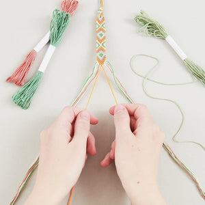 DIY Freundschaftsarmbänder Set 100 % Baumwolle 10 x Knüpfgarn