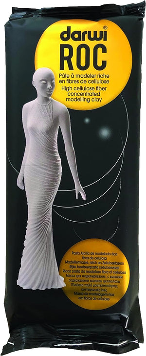 Darwi ROC weiß lufthärtende Modelliermasse mit Zellulosefasern 190x85x30mm 1000g