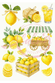 Reispapier Decoupage Zitronen Limonade A4 25-30g/m² 1 Bogen