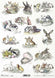 Decoupage-Papier Hasen und Küken A4 - 210x297 mm 1 Stück