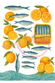 Reispapier Decoupage Mare und Orangen A4 25-30g/m² 1 Bogen