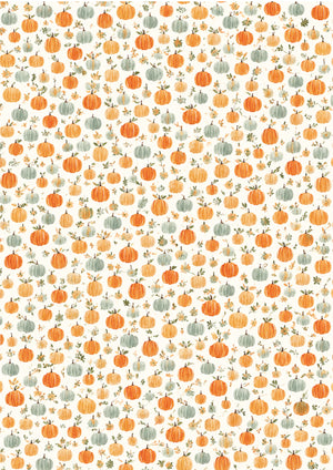 Reispapier Decoupage Pumpkin Pattern orange mint A4 25-30 g/m² 1 Bogen