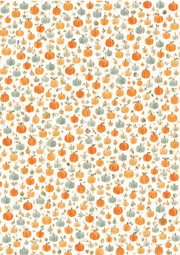 Reispapier Decoupage Pumpkin Pattern orange mint A4 25-30 g/m² 1 Bogen