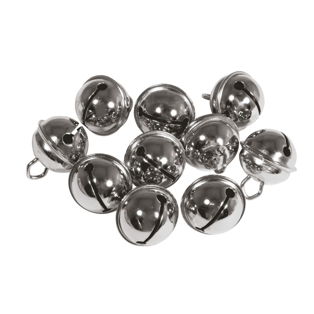 Deko-Metallglöckchen kugelförmig 19mm 10 Stück